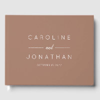 Script minimal moderne Mocha Mariage personnalisé