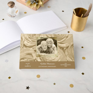 Livre D'or Sepia Modèle photo Rose Golden Anniversaire