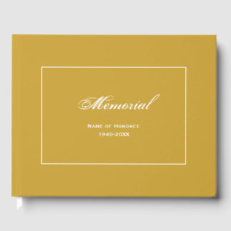 Livre D'or Service commémoratif simple et élégant Or
