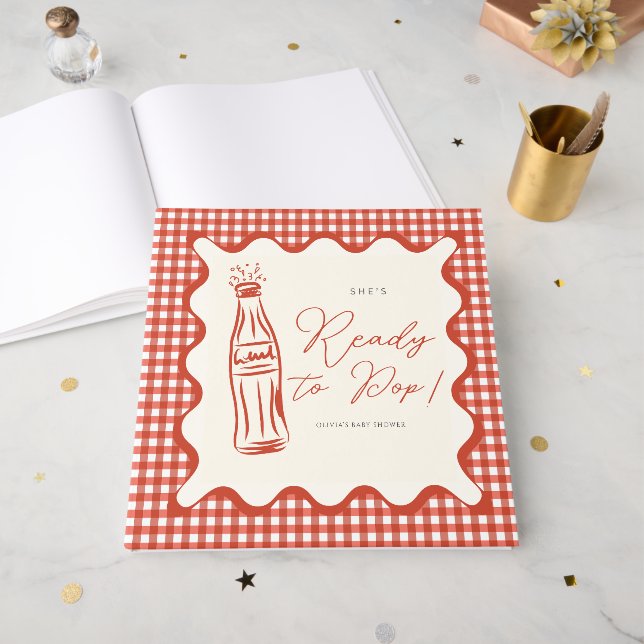 Livre D'or She’s ready to pop baby shower (Recto ouvert)
