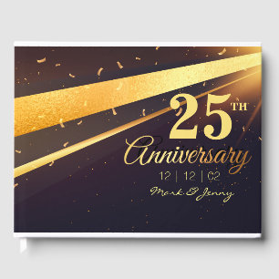 Livre D'or Shiny Golden confetti parties scintillant 25e anni