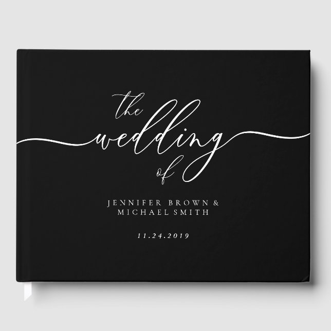 Livre D'or Signature Elegant Mariage noir (Recto)