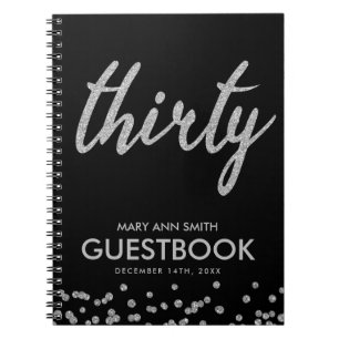 Livre d'or Silver Black Trente 30 Parties scintill