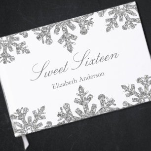 Livre D'or Silver Snowflake Winter Sweet 16