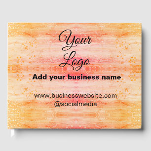 Livre D'or simple adyour logo/design rose orange