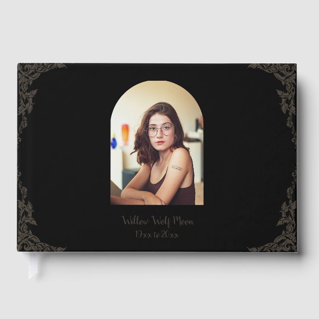 Livre D'or Simple Brown and Black Pagan Funeral (Recto)