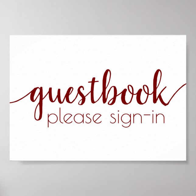 Livre d'or simple | Candy Red Script N'importe que (Devant)