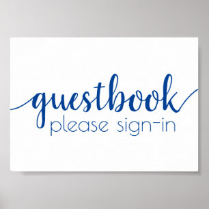 Livre d'or simple   French Blue Any Event Sign