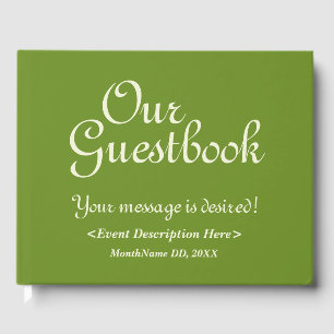 Livre D'or Simple Green and Beige Generic Event Guestbook