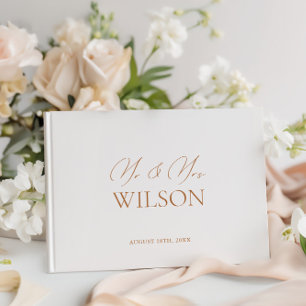 Livre D'or Simple minimaliste Mariage noir et blanc