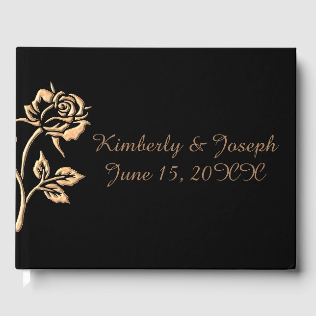 Livre d'or simple Rose (Recto)