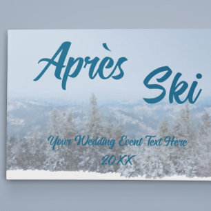 Livre D'or Snowy Mountain Forest Apres Ski Mariage Event
