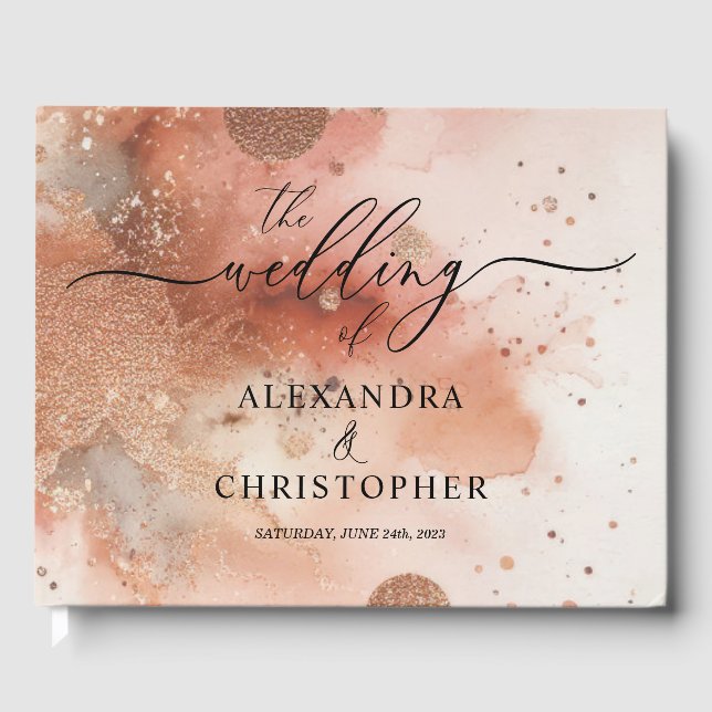 Livre D'or Soirée de mariage RoseGold (Recto)