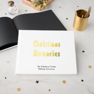 Livre D'or Souvenirs de Noël Nom de famille Année