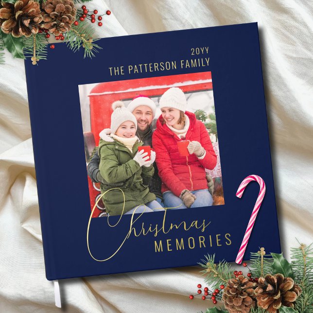 Livre D'or Souvenirs de Noël Photo de famille personnalisée (Créateur téléchargé)