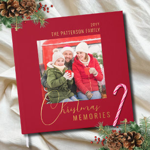 Livre D'or Souvenirs de Noël Photo de famille personnalisée
