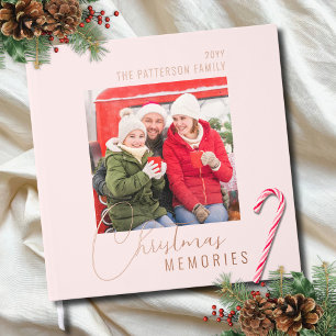 Livre D'or Souvenirs de Noël Photo de famille personnalisée