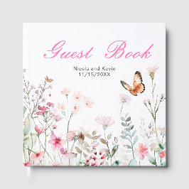 Livre D'or Spring Deep Pink Butterfly Floral Wedding