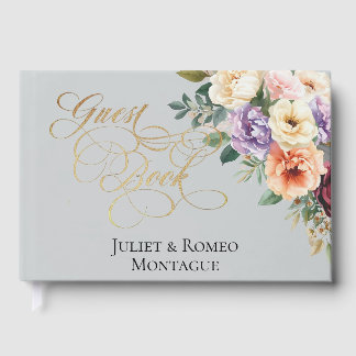 Livre D'or Spring Floral & Wreath Monogram - Silver