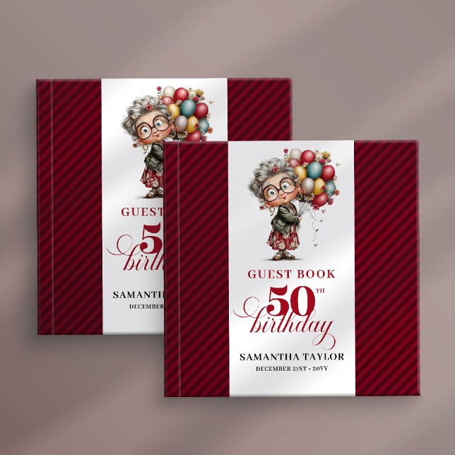 Livre D'or Stylish Whimsical Woman 50th Birthday Funny Book (Stylish Whimsical Woman 50th Birthday Funny Guest Book

)