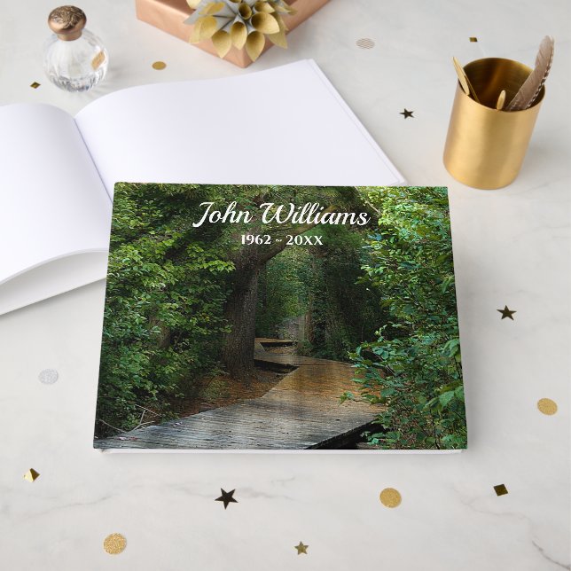 Livre D'or Sunbeams in Woods for Memorial (Recto ouvert)