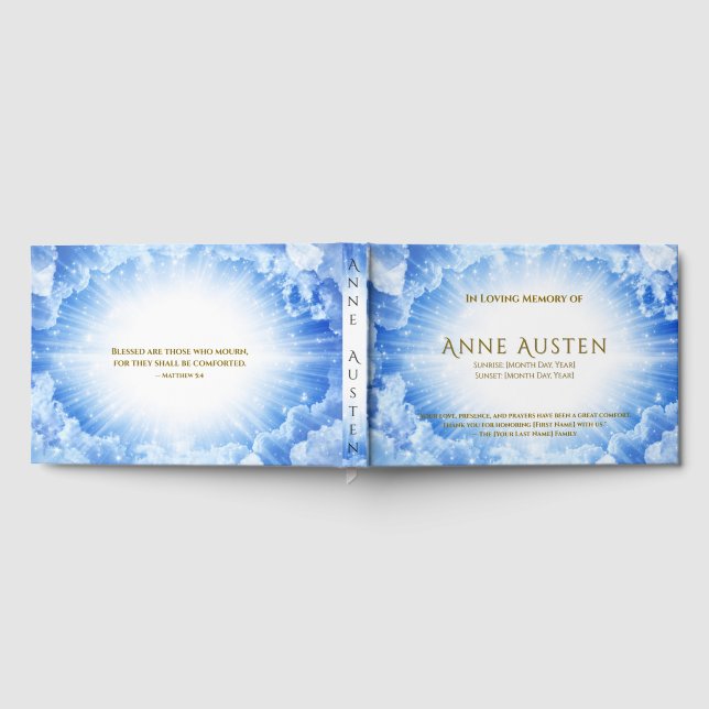 Livre D'or Sunrise & Sunset Funeral Guest Book (Complet)