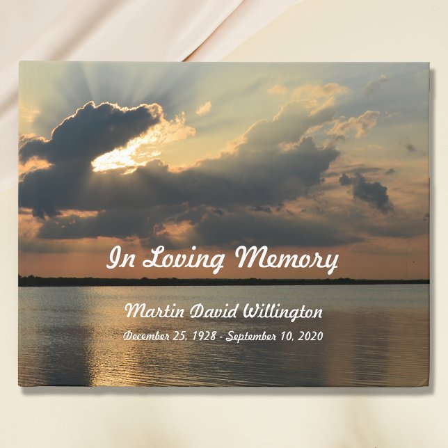 Livre D'or Sunset over Water Funeral ou Memorial Guest Book (Créateur téléchargé)