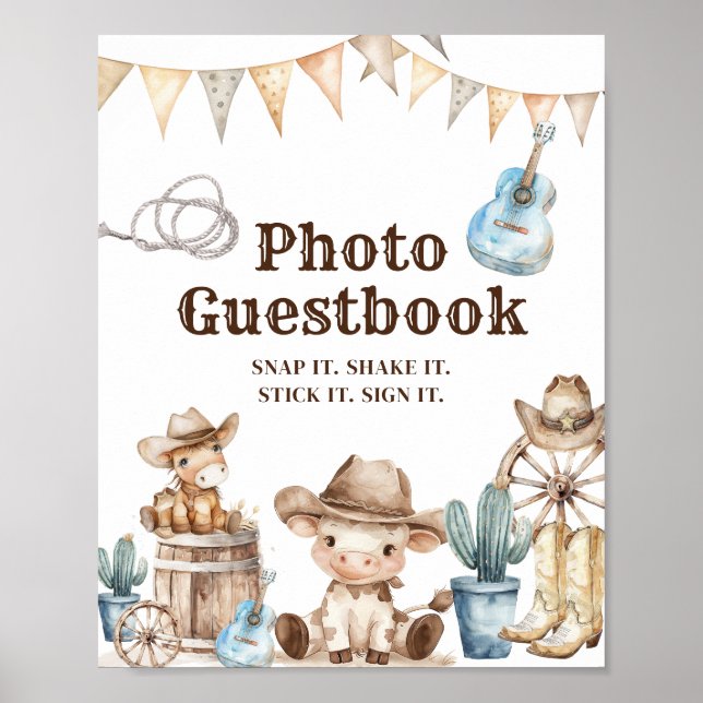 Livre d'or sur la photo de notre petit Baby shower (Devant)