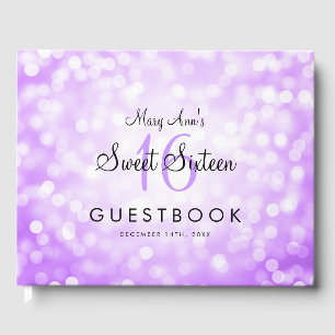 Livre d'or Sweet 16 Party Purple Parties scintilla