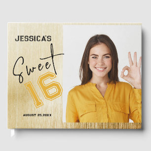 Livre D'or Sweet sixteen photo personnalisé simple Anniversai