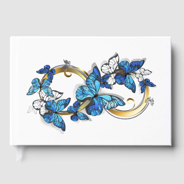 Livre D'or Symbol Infinity of Blue Morpho Butterflies (Recto)