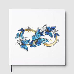 Livre D'or Symbole infini de papillons Morpho bleus