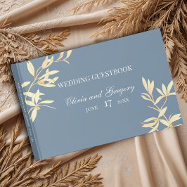 Livre D'or Symphonie florale intemporelle en Mariage bleu