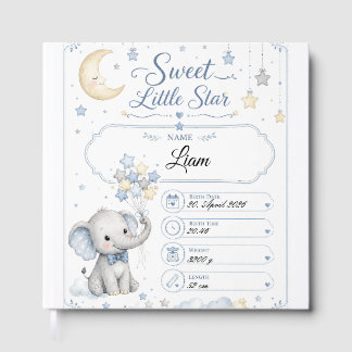 Livre D'or Tableau de naissance bébé personnalisable avec élé