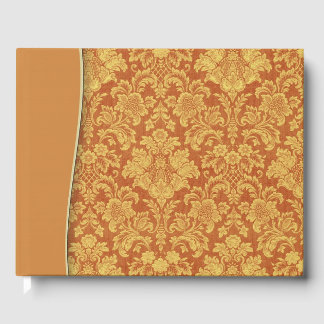 Livre d'or Tan Natural Mariage damassé ou Shower