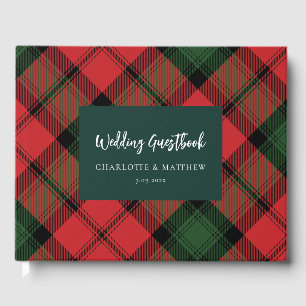 Livre D'or Tartan Clan Kerr Carreaux Rouge Vert