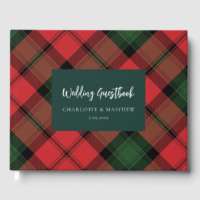 Livre D'or Tartan Clan Kerr Carreaux Rouge Vert à carreaux (Recto)