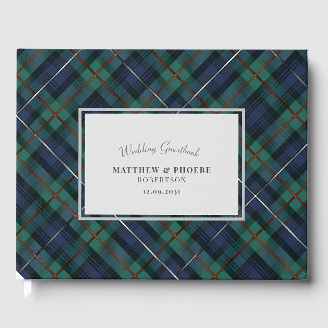 Livre D'or Tartan Clan Robertson Mariage (Recto)