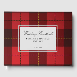 Livre D'or Tartan rustique Wallace carreaux rouge noir carrea