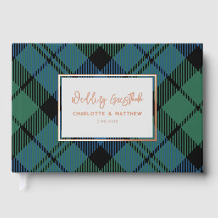 Livre D'or Tartan Tartan, Mariage d'huile d'or Rose Plaid