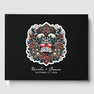 Livre D'or Tatouage de mariage coeur squelette d'amour vrai