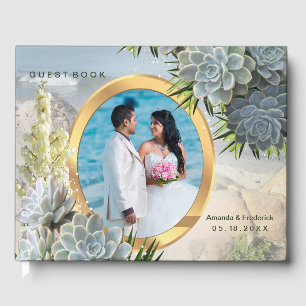 Livre D'or Teintes Succulentes de Bleus Pâles Mariage