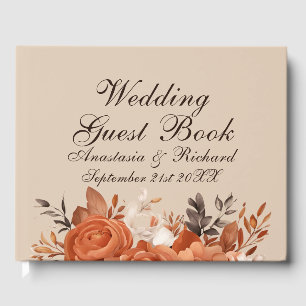 Livre D'or Terracotta légère et Mariage orange brûlé