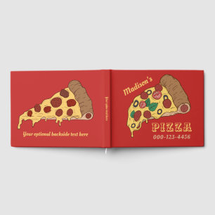 Livre D'or Texte et couleur personnalisés PIZZA