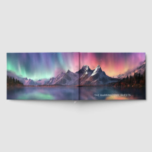 Livre D'or Texte personnalisé Aurora Borealis