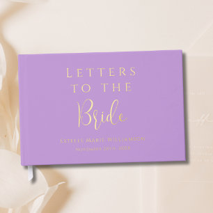 Livre D'or Texte personnalisé Lettres de lavande lilas à la m