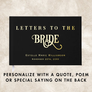 Livre D'or Texte personnalisé lettres noires grasses chic pou