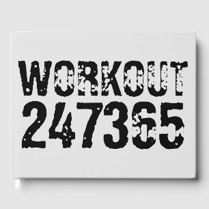 Livre D'or Texte usé et rayé Workout 247365 noir