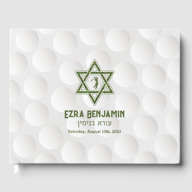 Livre D'or Thème de golf Golf Bar Mitzvah (Recto)