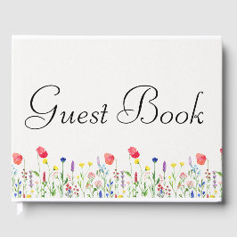 Livre d'or thème fleurs sauvages de printemps